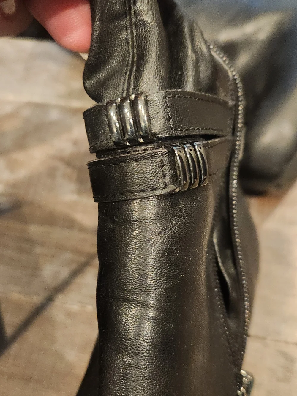 BCBGeneration Black Leather Stiletto Boots